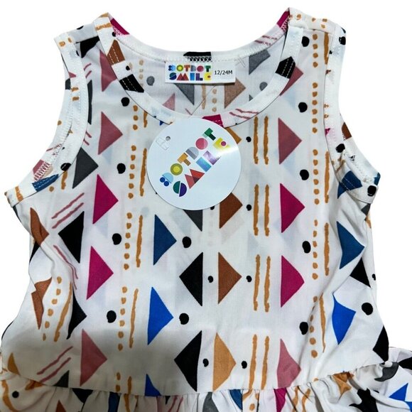 Dot Dot Smile NWT Baby Girl Size 12/24M Geometric Shapes Tank Twirl Dress - Picture 2 of 6